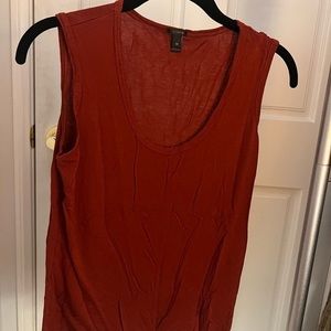 NWOT J Crew Rust Orange Sleeveless Tank XS